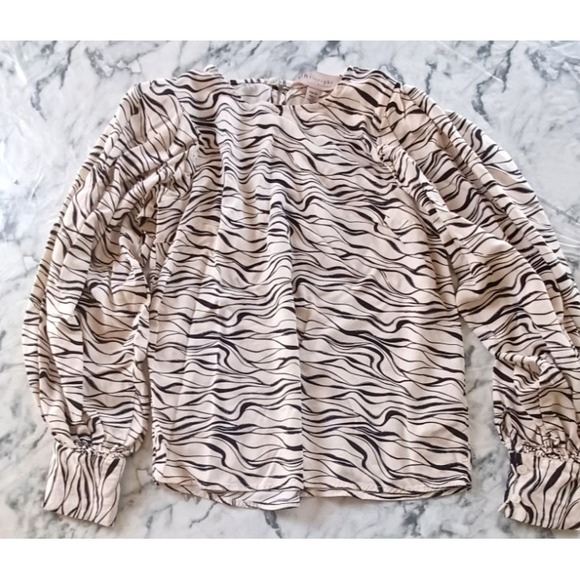 Philosophy Women XS/TP Shirt Top Black & White Zebra Animal Tall Petite‎ - Picture 2 of 10